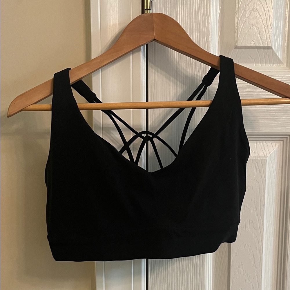 Athleta Black Strappy Sports Bra